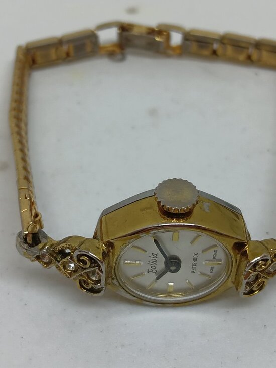 VINTAGE 1965 Bolivia Women\'s 17 mm Manual Wind Gold Tone Watch main image 6